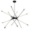 Cwi Lighting Oskil LED Integrated Chandelier With Black Finish 1375P43-6-101 - alternate 1